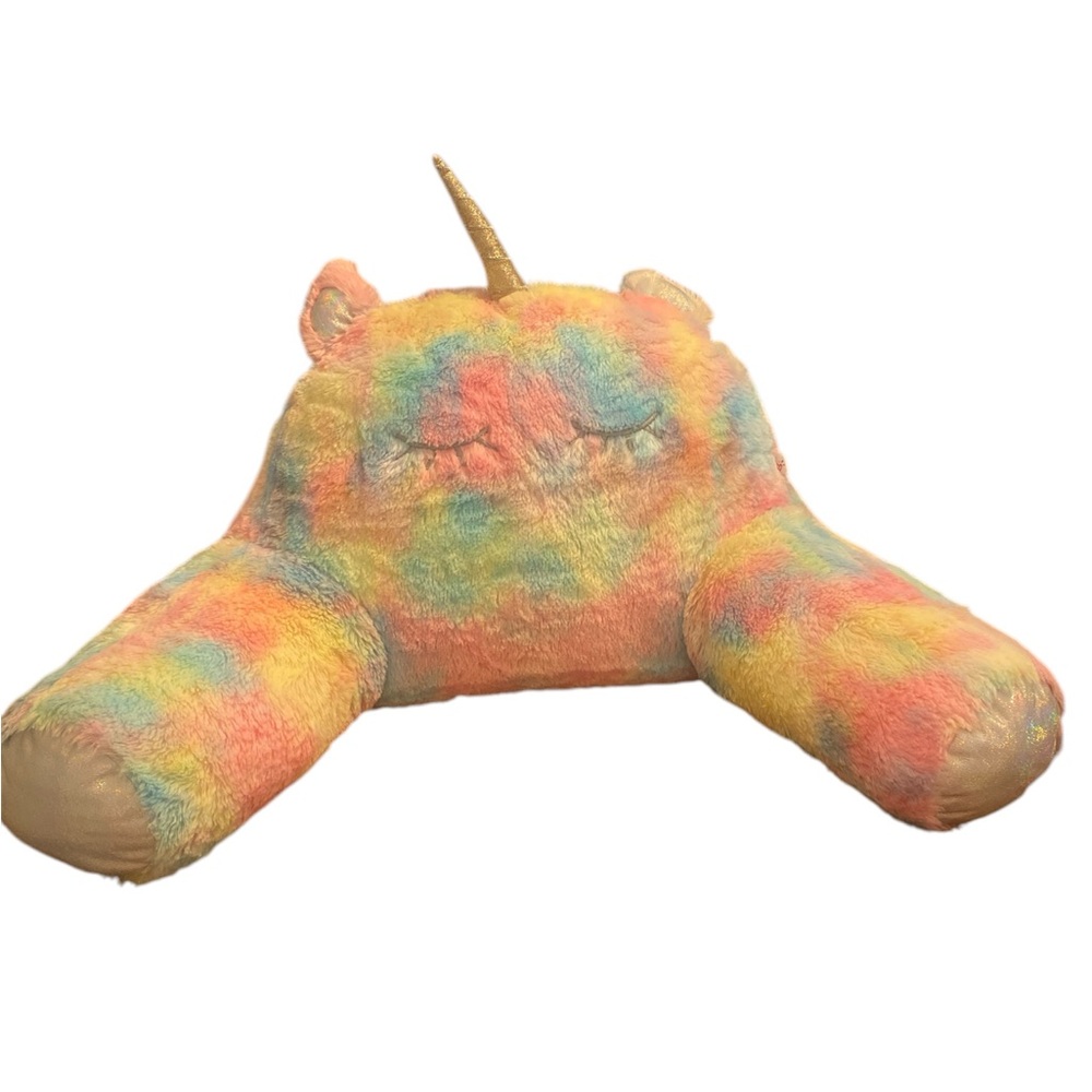 Orange and Gold Stuffed Unicorn Toy